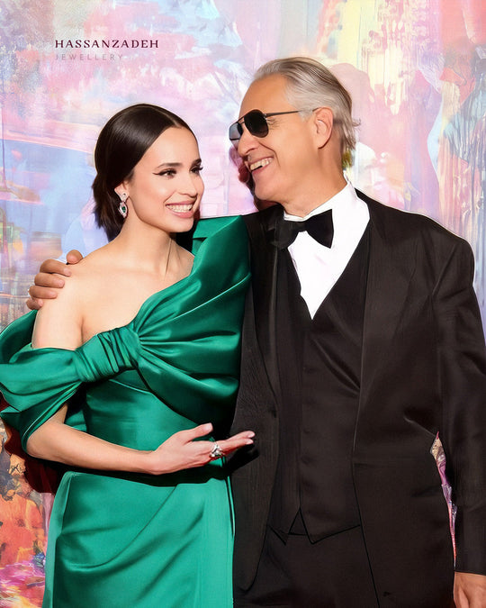 Sofia Carson Dazzles in Hassanzadeh Jewellery at Andrea Bocelli’s 30th Anniversary