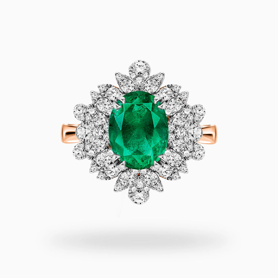 Regal Radiance Emerald Ring