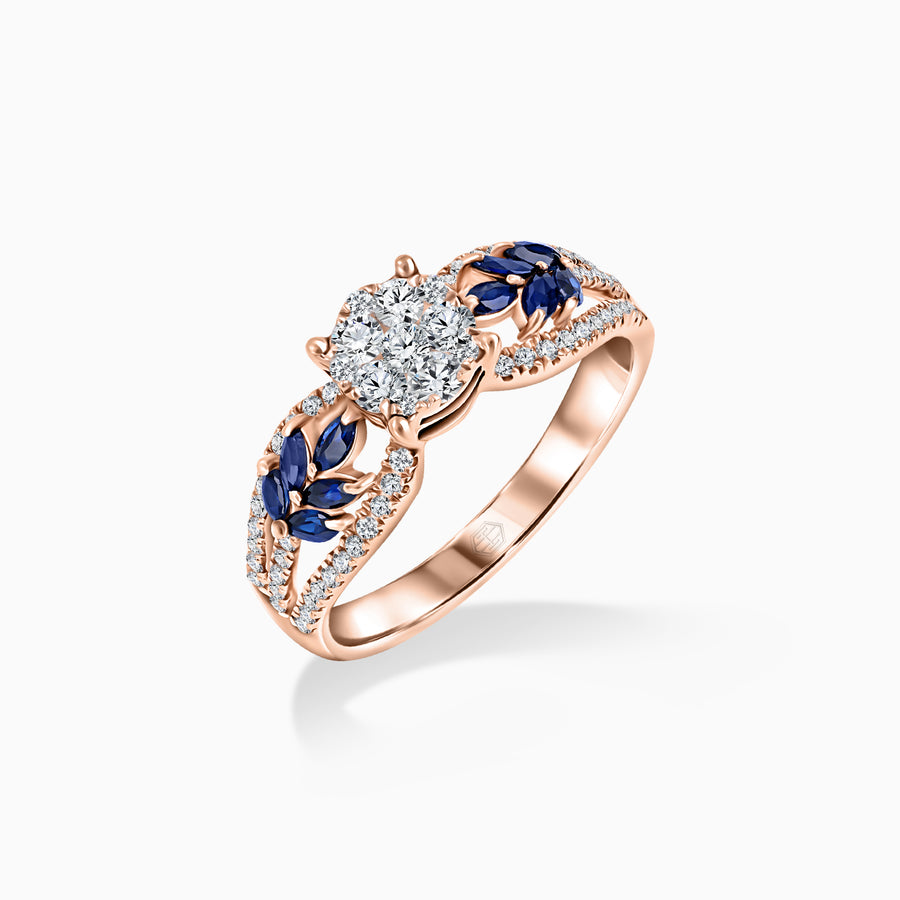 Ethereal Sapphire and Diamond Ring