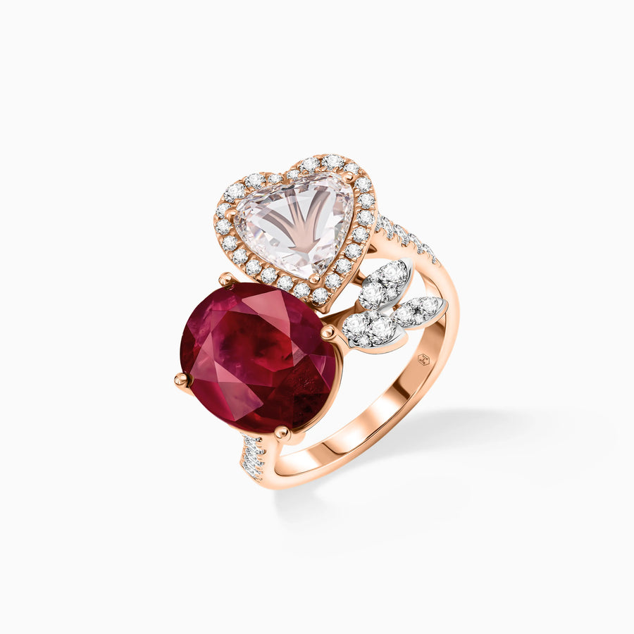 Ruby heart Ring