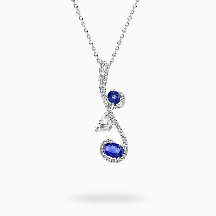 Sapphire Spiral Pendant