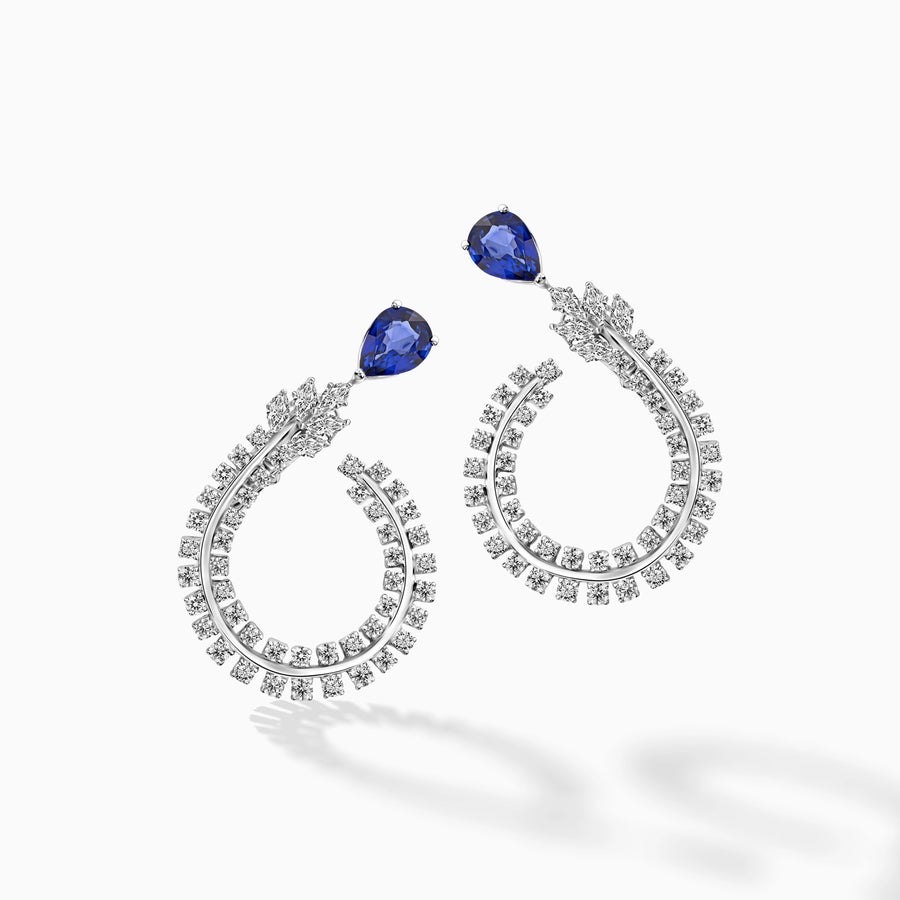 Diamond Spiral Earrings