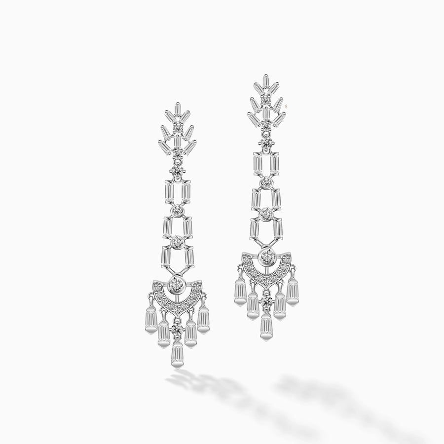 Frosted Ivy Chandelier Earrings