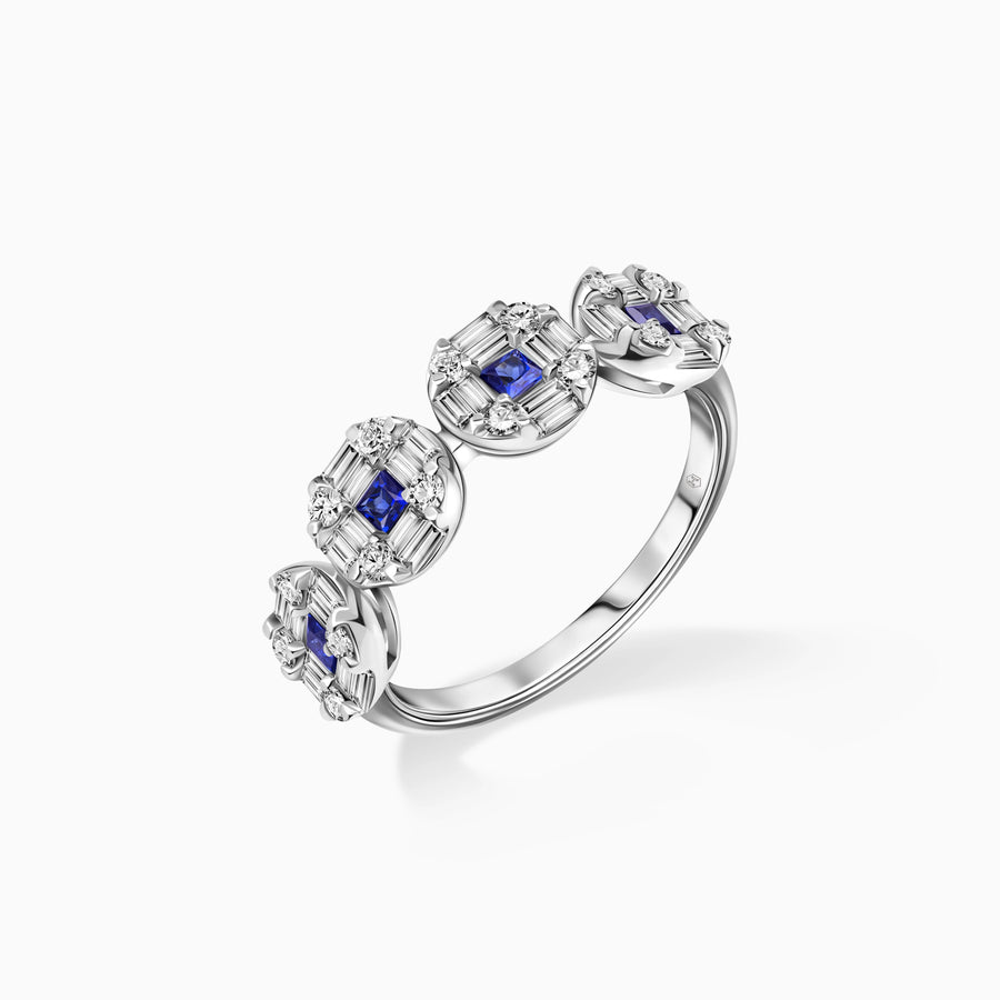 Sapphire and Diamond Accents Ring