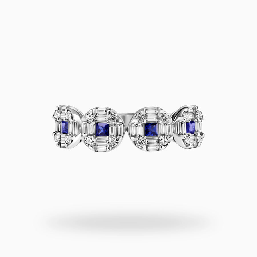 Sapphire and Diamond Accents Ring