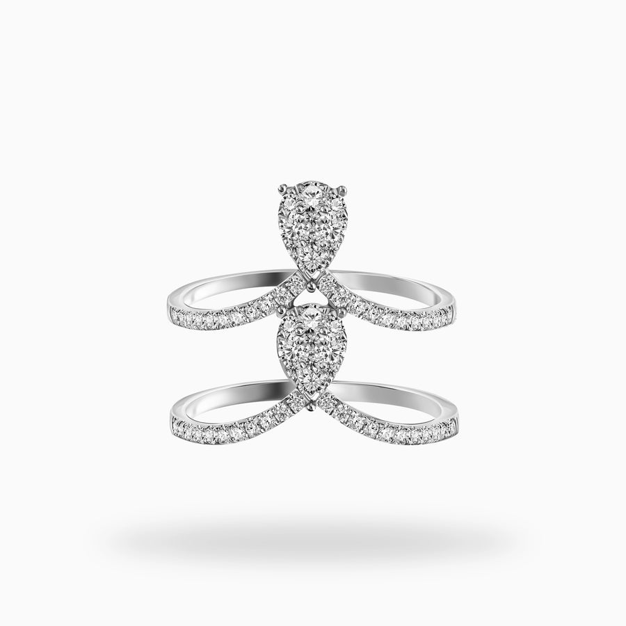 Double Halo Diamond Ring