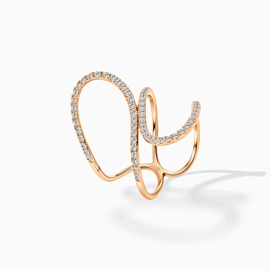 Diamond Swirls Ring