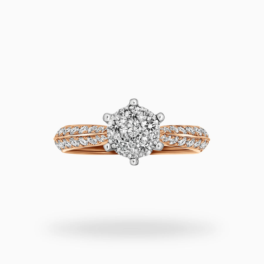 Modern Twist Diamond Ring