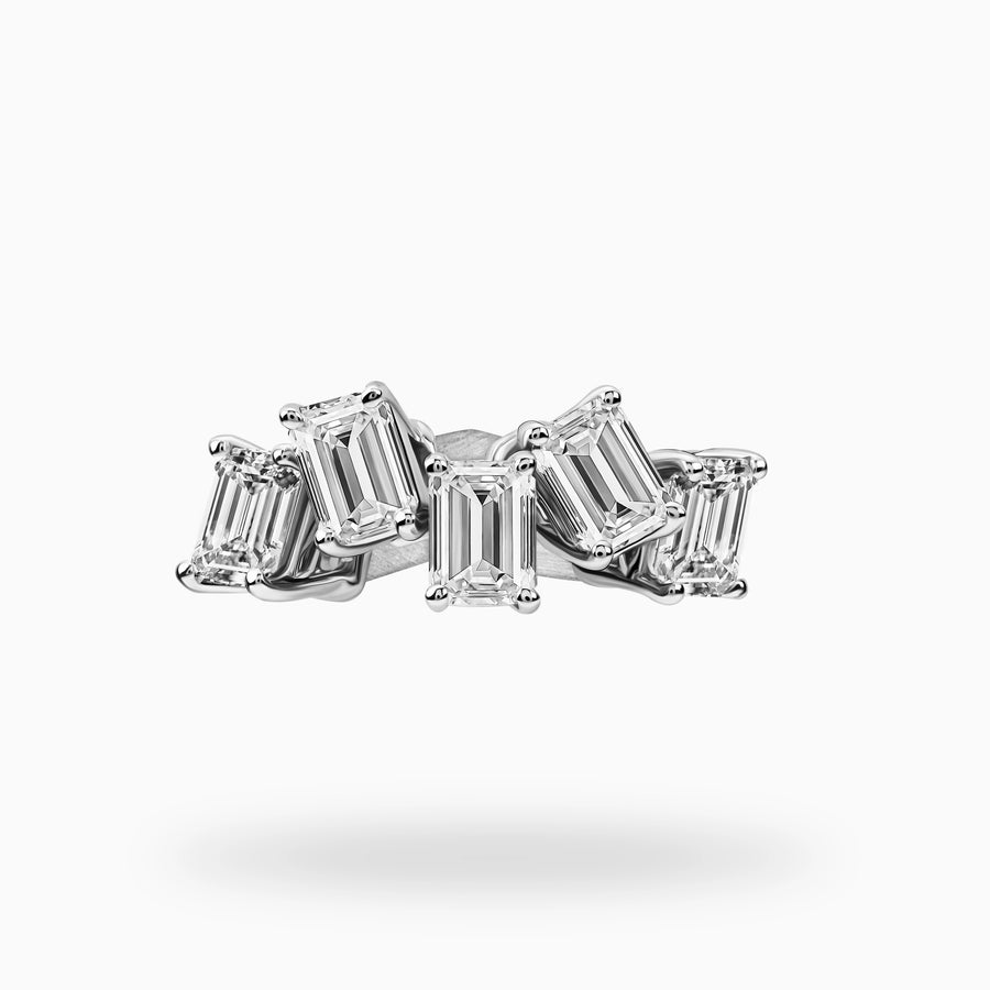 Square Diamond Irregular Ring