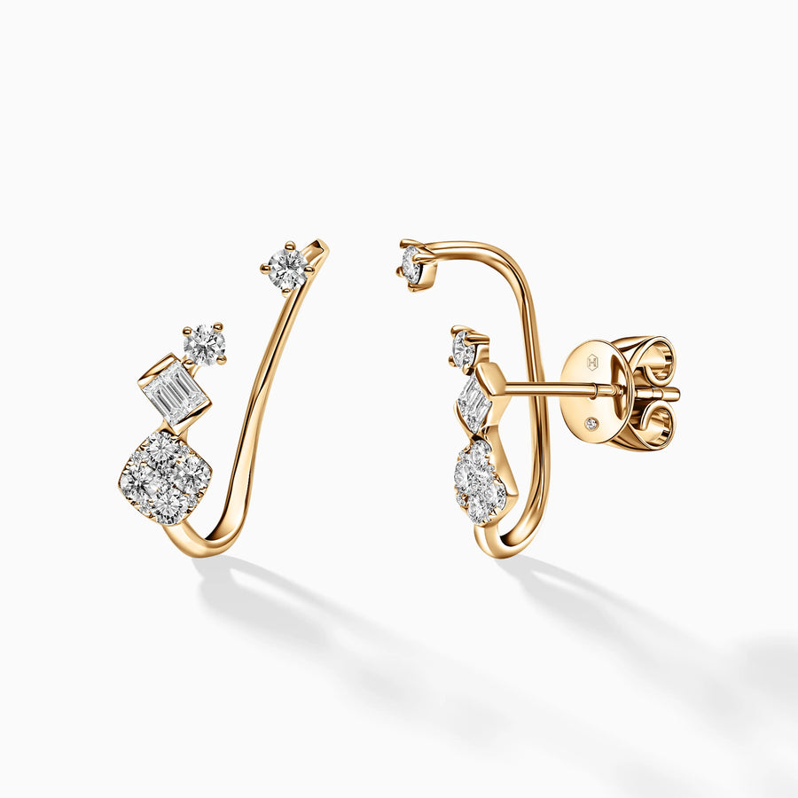 Multi-cut Diamond Earrings