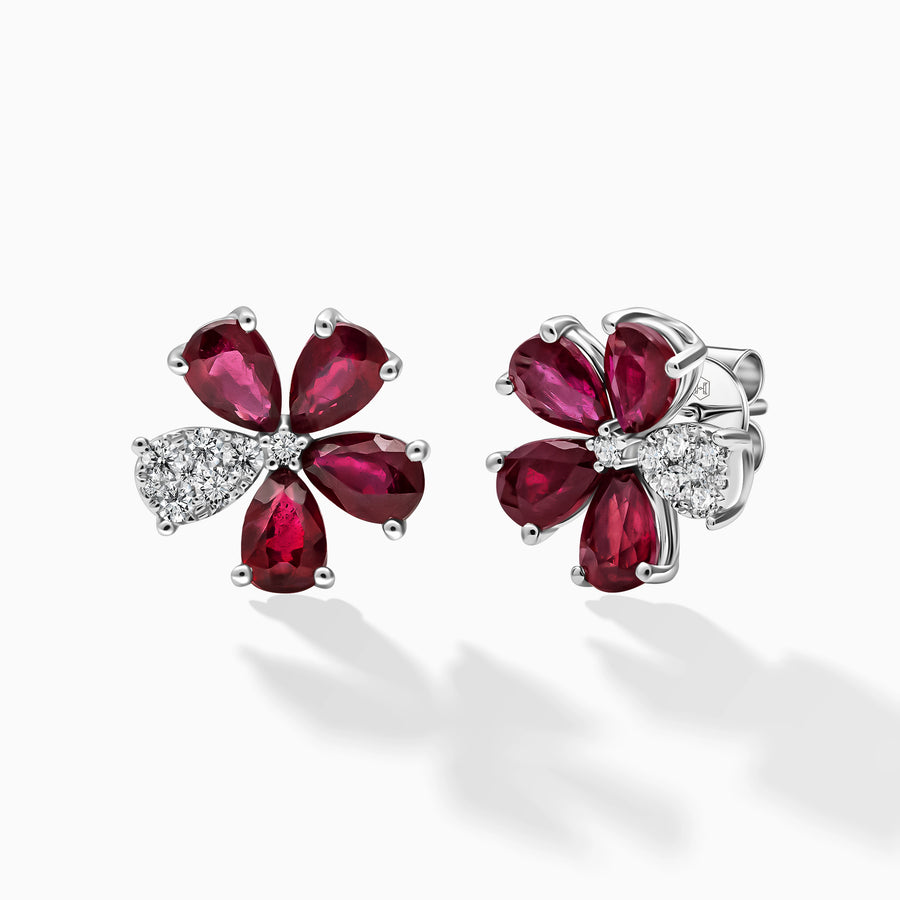 Diamond Petal Earrings