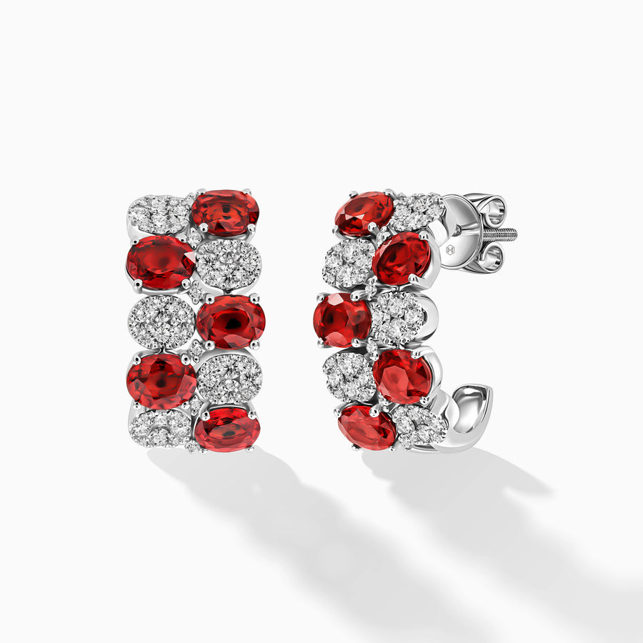 Rubies and Diamonds Earrings