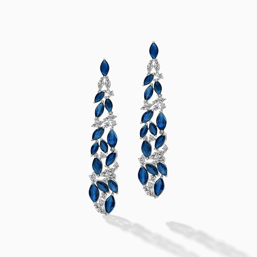 Blue Leaves Earrings