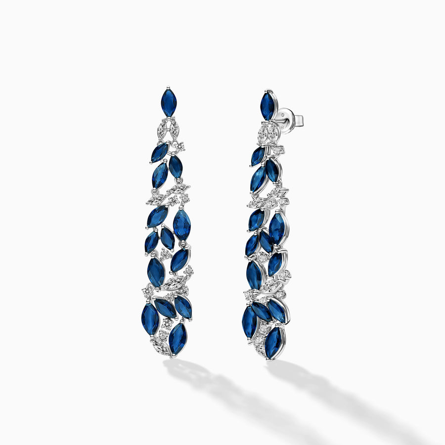 Blue Leaves Earrings