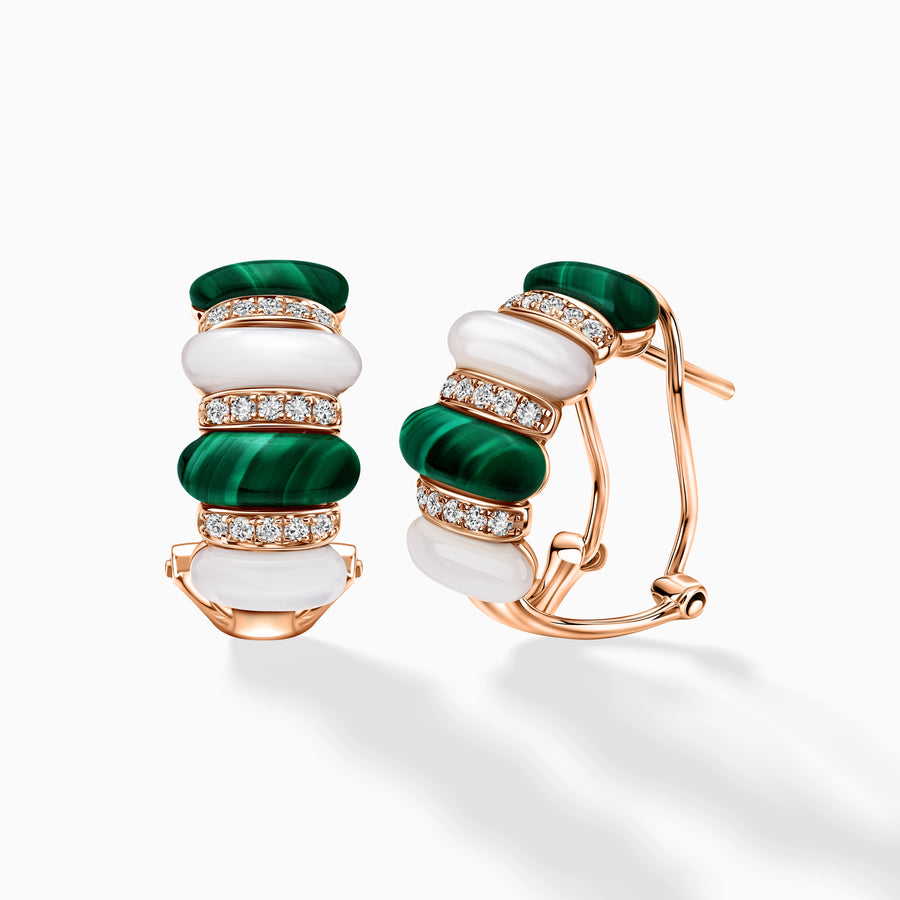 Malachite & Shell Earrings