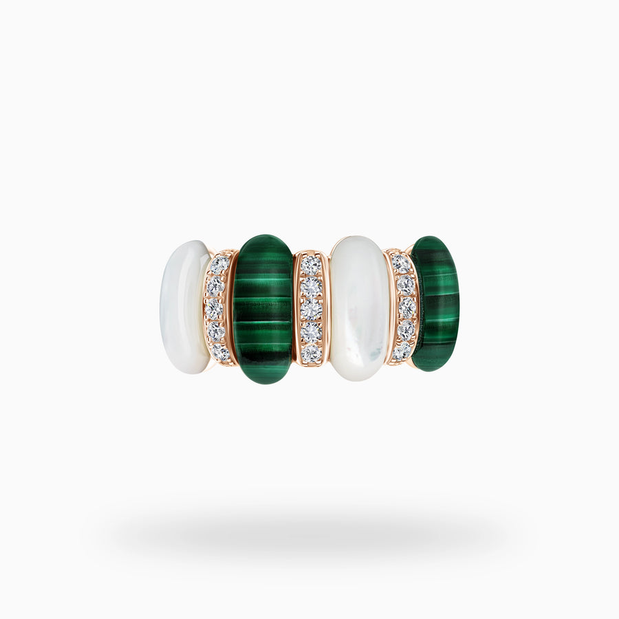Malachite & Shell Ring