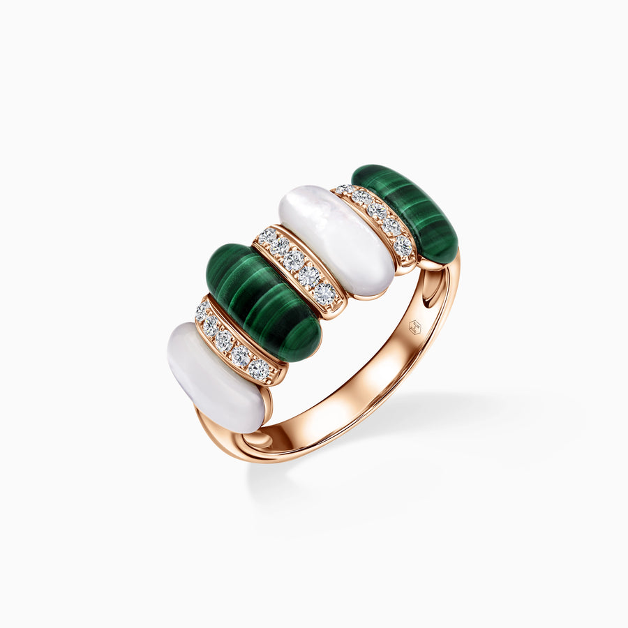 Malachite & Shell Ring